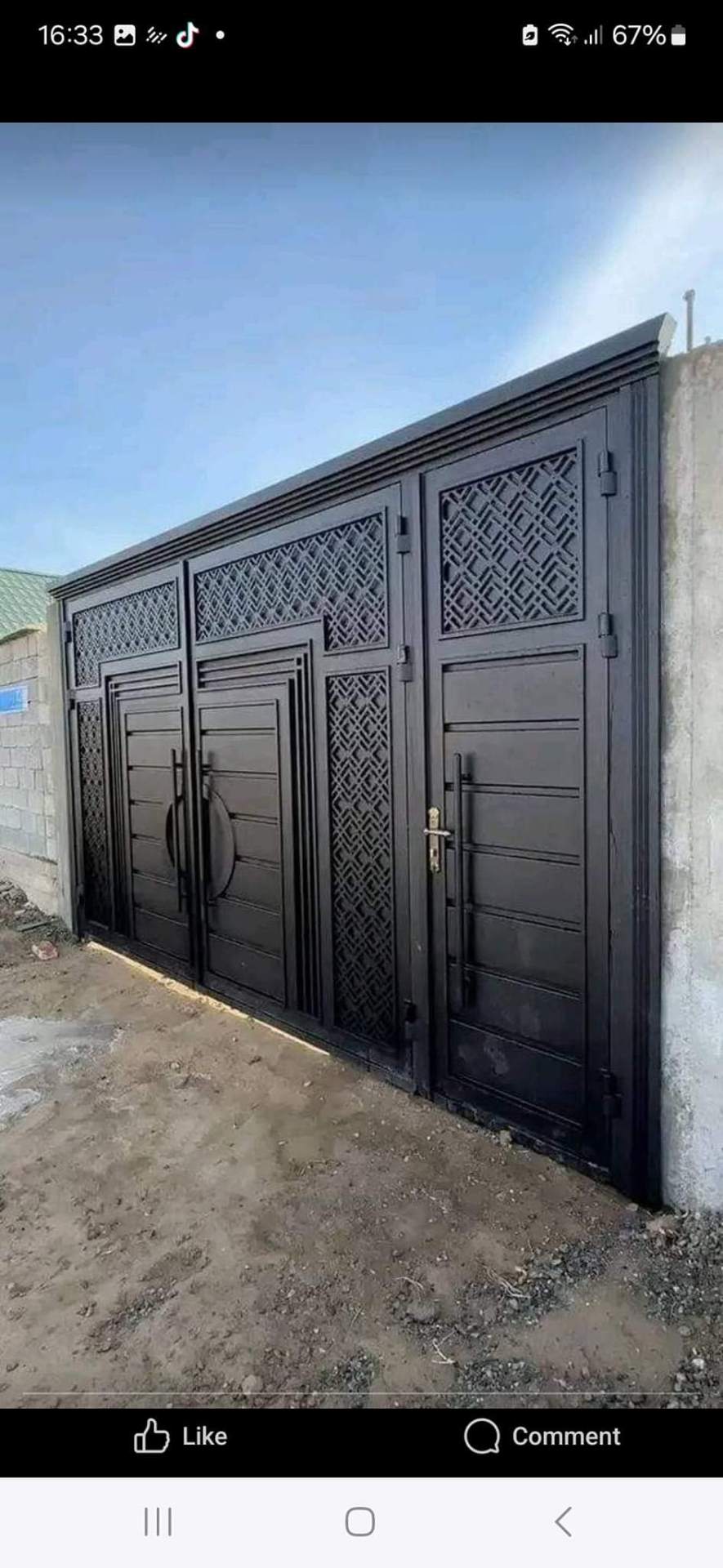 Custom designed steel gate