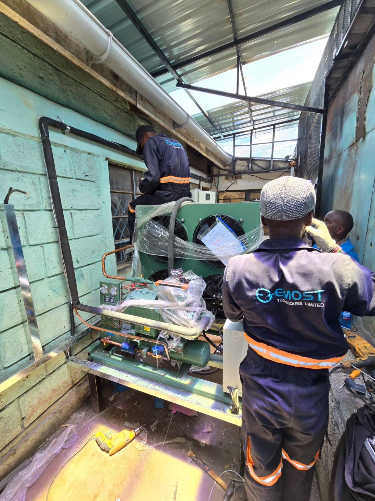 EMOST team — refrigeration plant install